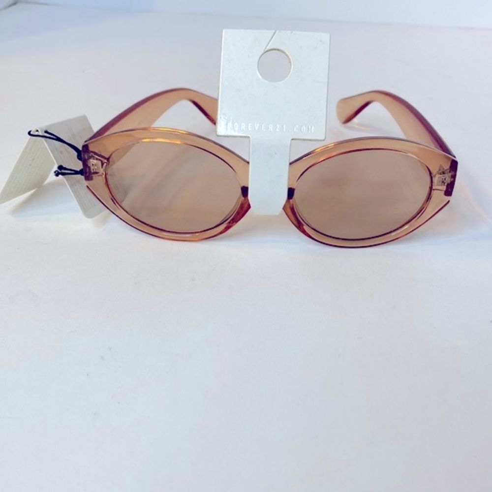 NEW…Peach/Peach clear sunglasses OS (one size) from Forever21 - Picture 1 of 2